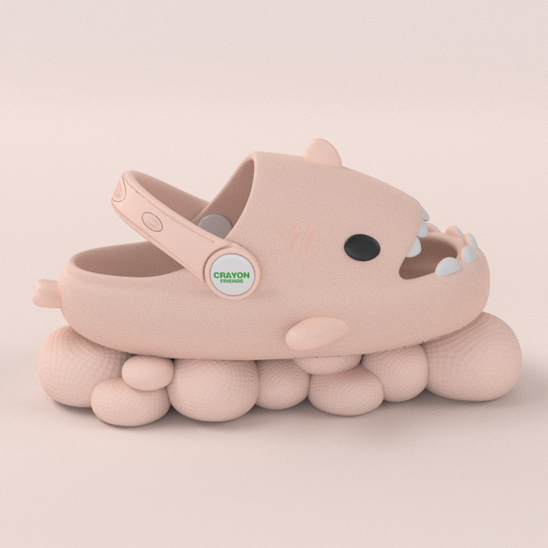 Kids Slippers For Home Summer Girls Boys Children Clogs Shark Shape EVA