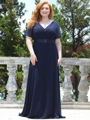 Evening wear Dresses: Women Plus Size Evening Dresses Long Elegant