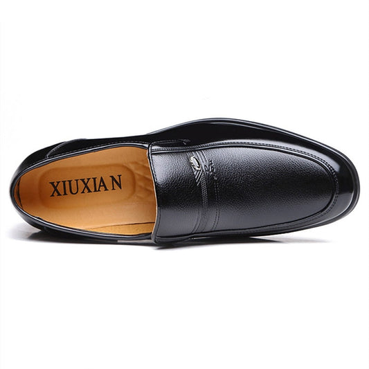 Winter Warm Men Leather Shoes With Velvet Men Dress Shoes