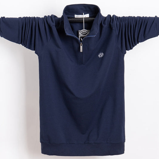 Men Polo Shirt Pure Cotton Men Business Casual Male Polo Shirt Autumn