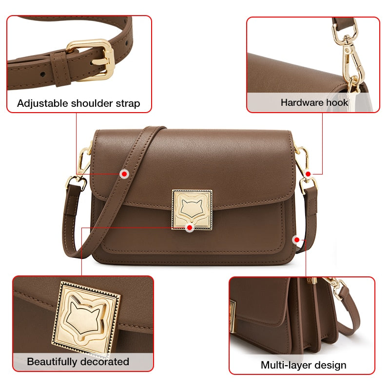 Fashion Organ Box Bag Ladies Autumn Winter Retro Shoulder Bag
