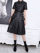 Female Punk Niche Skirt Winter Women 100% Leather