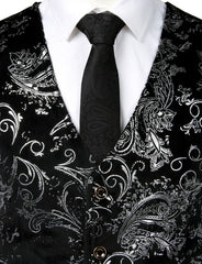 Gold Steampunk Vest Men Suit Gilet Homme Wedding Sleeveless Slim Fit