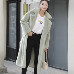 Women Winter Warm Faux Fur Coat Thick Women Long Coat