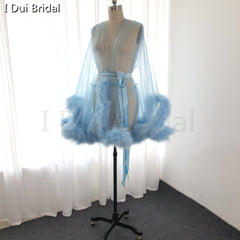 Homecoming Dresses: Robe Edging Dressing Gown Bridal Boudoir Sheer