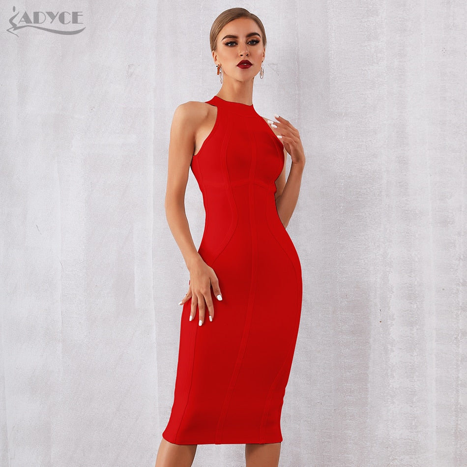 White Women Bodycon Bandage Dress Elegant Tank