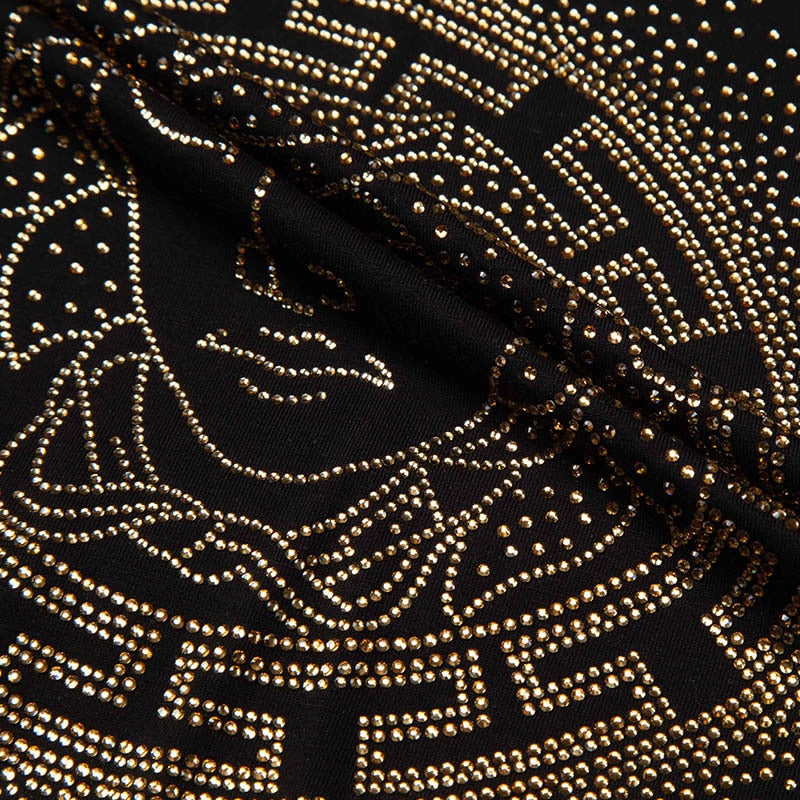 Character Rhinestones T Shirts Men Brand Short Sleeve Fashion Man