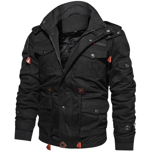 Winter Fleece Jacket Men Casual Thick Thermal Coat Army Pilot Jackets Air Force