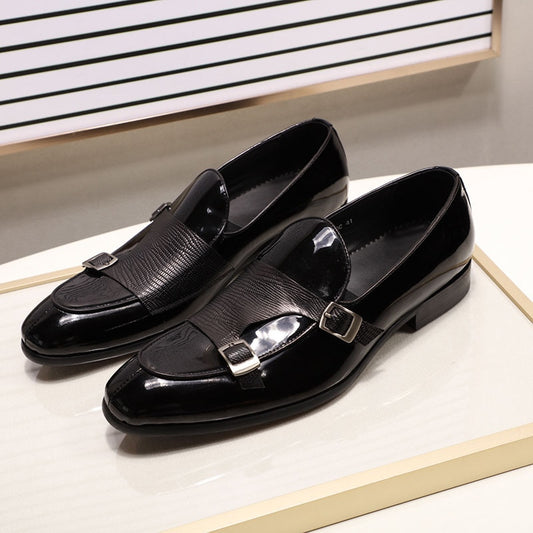Patent Leather Mens Loafers Wedding Party Dress Shoes Black