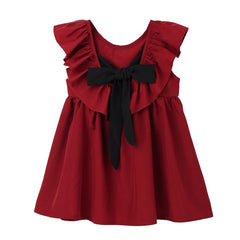 Girls Dress Strap Hollow Embroidery Casual Sleeveless Party Princess Dress