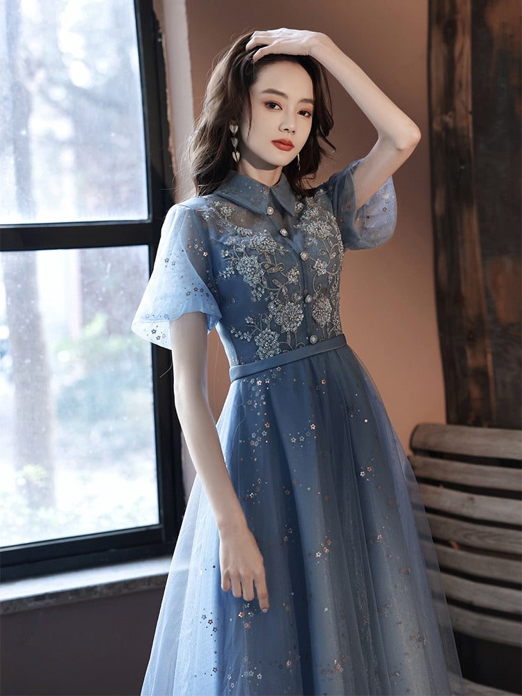 Homecoming Dresses: Lace Prom Dresses High Neck Party Graduation Dress