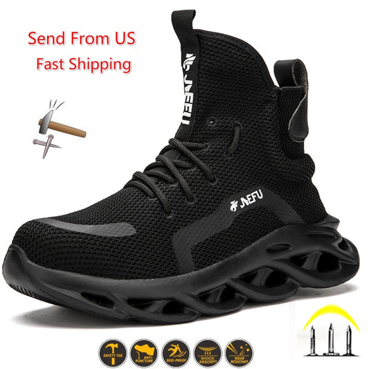Men Winter Safety Boots Are Light and Comfortable Steel Toe Cap Anti-piercing