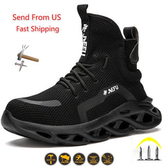 Men Winter Safety Boots Are Light and Comfortable Steel Toe Cap Anti-piercing