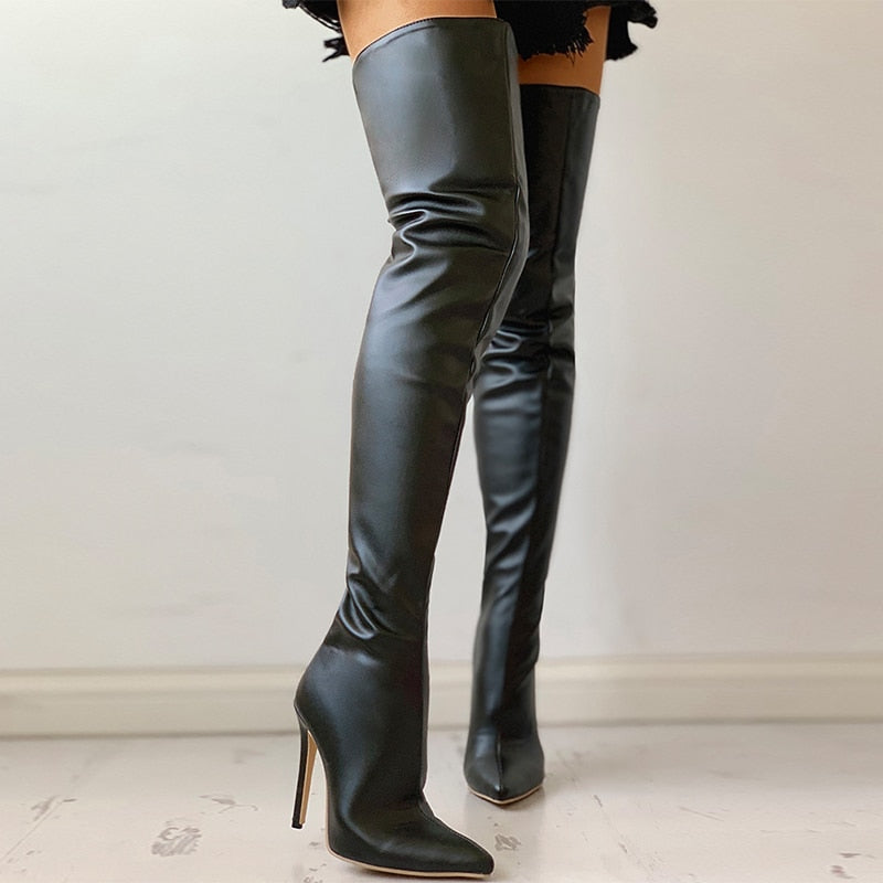 Over The Knee Boots Women High Heels Shoes Ladies Thigh High Boots