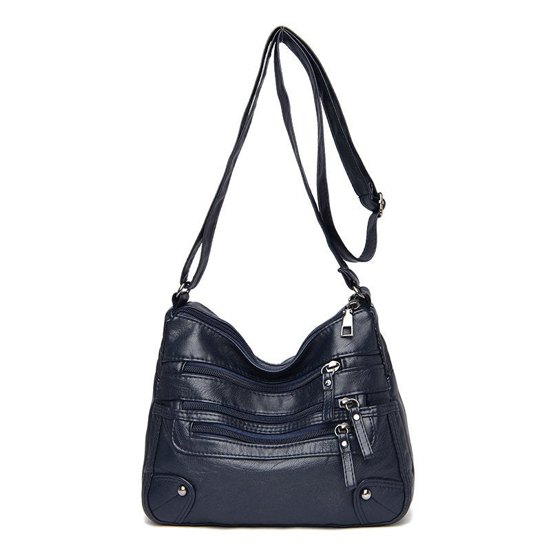 High Quality Women's Soft Leather Shoulder Bags Multi-Layer Classic Crossbody