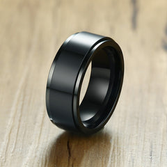 6/8mm Spinner Ring for Men Stress Release Accessory Classic Stainless
