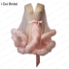 Homecoming Dresses: Robe Edging Dressing Gown Bridal Boudoir Sheer