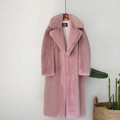 Women Winter Warm Faux Fur Coat Thick Women Long Coat