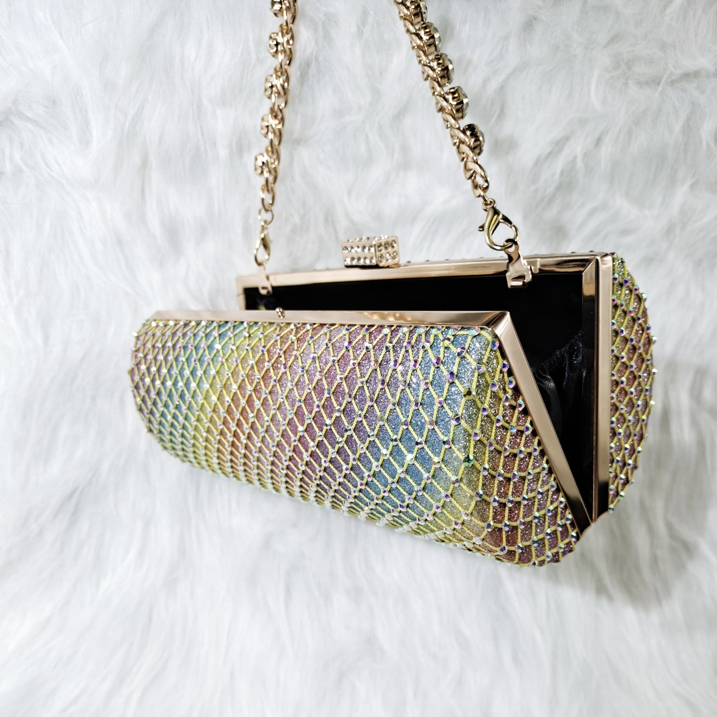Matching Shoes and Bags: Rainbow Color Pointed Stiletto Simple Design Ladies Shoes