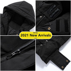 Men's Long Coat Large Size 7XL 8XL Winter Cotton Padded Jacket