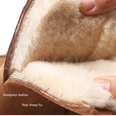 Nature wool real fur mini ankle winter Casual women snow boots