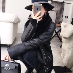 Winter Coats Women Thick Faux Leather Fur Coat