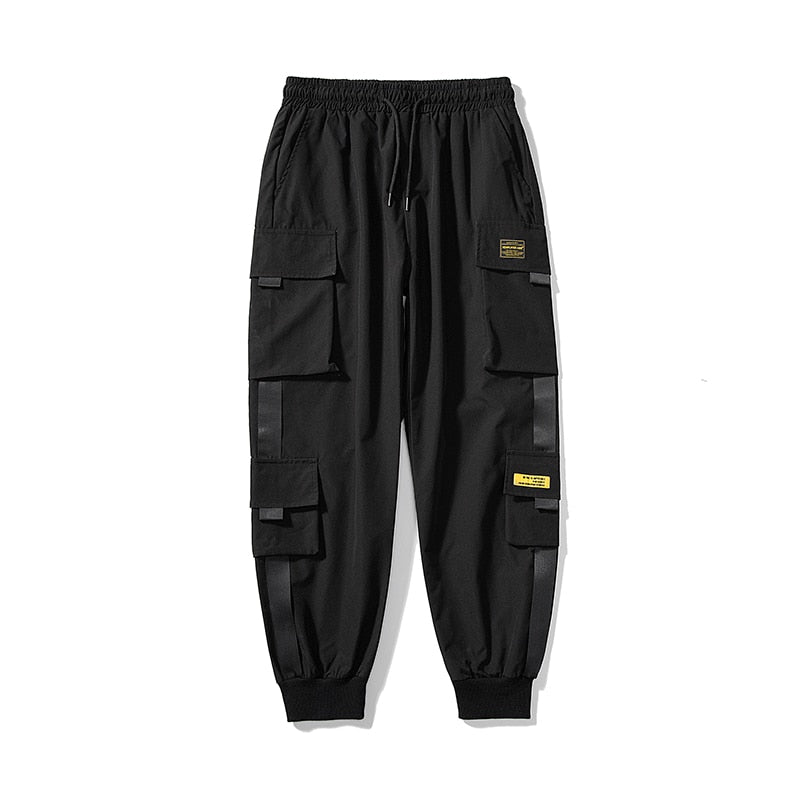 Streetwear Black Pants Women Korean Style Elastic Waist Sweatpants Baggy Pants