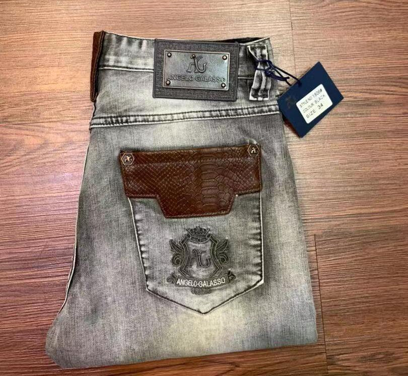 Jeans cotton men summer style fashion Business embroidery breathable