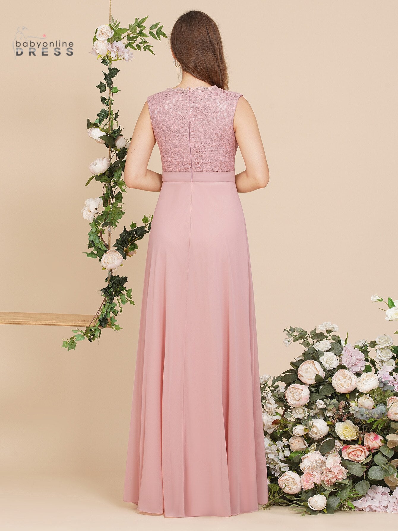 Homecoming Dresses: Long Prom Dresses Scoop Neck Lace Appliques A-Line