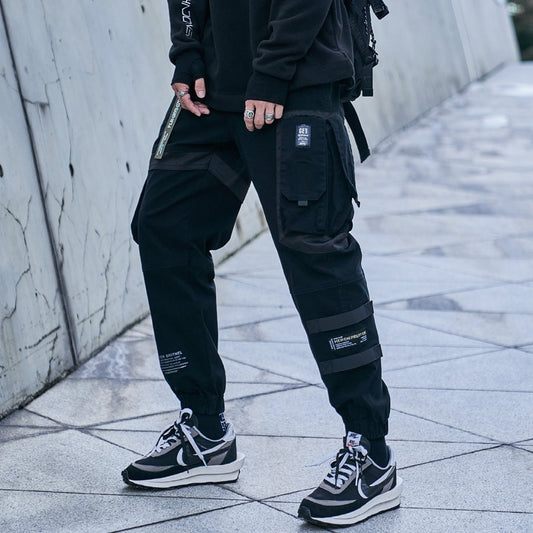Single Road Mens Cargo Pants Men Fashion Side Pockets Hip Hop