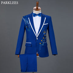 Tuxedo for Mens: Red Diamond Floral Men Suits for Wedding Mens Suits 3 Piece