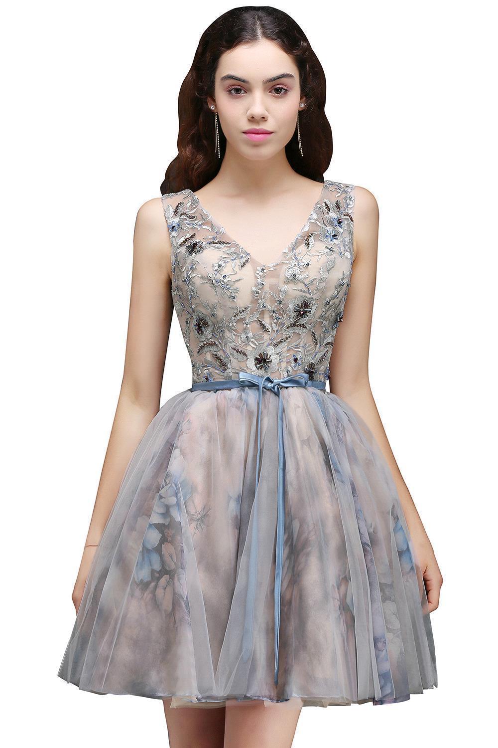 Homecoming Dresses: Prom Dresses Vestidos De Festa Lace Embroidery Dress
