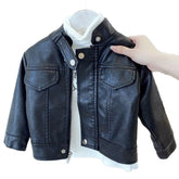 Spring Autumn Children Boys Girls leather jacket Fashion