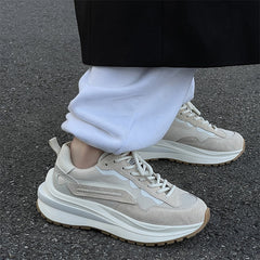 Flats Sneakers Women Shoes Natural Genuine Leather Flat Platform