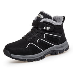 Winter Women Men Boots Plush Leather Waterproof Sneakers