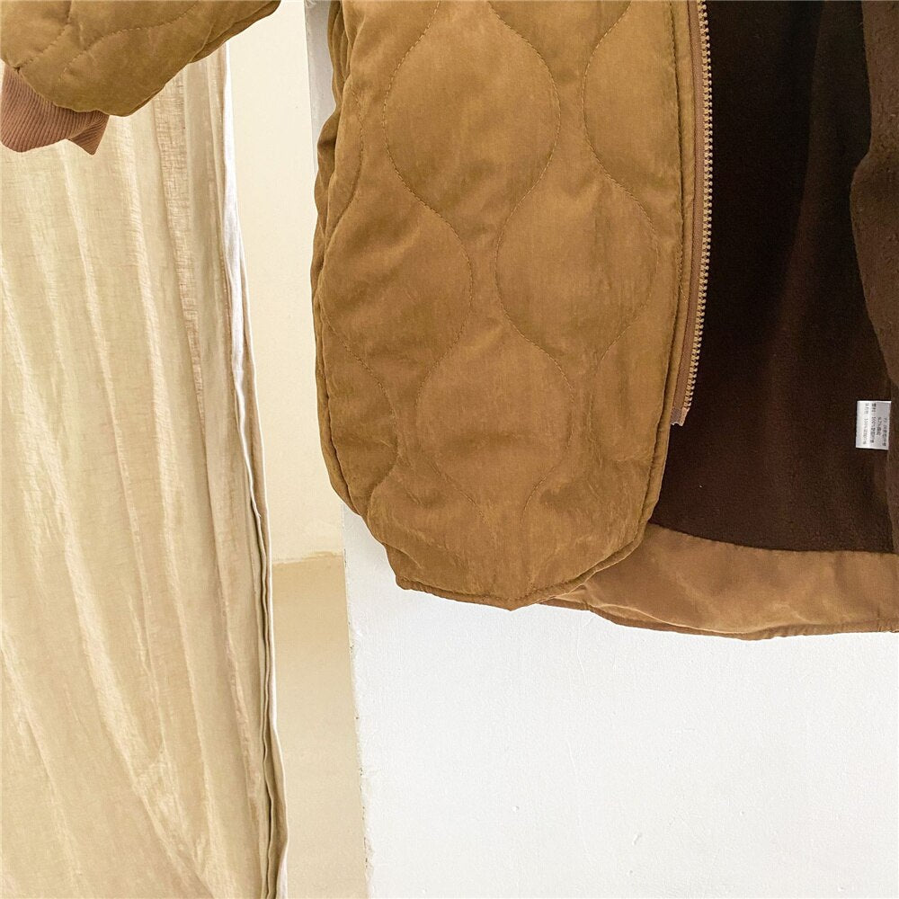 winter children fashion casual mid-length quilted coats boys and girls
