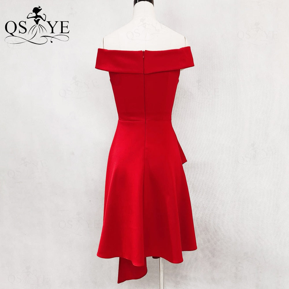 Homecoming Dresses: Prom Dresses Off Shoulder Evening Gown A Line Stretch Party