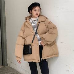 Women Short Jacket Winter Thick Hooded Cotton Padded Coats