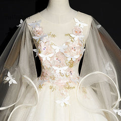 Evening wear Dresses: Prom Dresses Long With Butterfly Tailored Long Sleeves