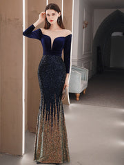 Evening wear Dresses: Mermaid Sequins Evening Dresses Women Formal