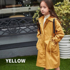 Teenage Girls Trench Coat Add cotton Hooded Fashion winter Outdoors Double