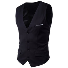 Purple Suit Vest Men Spring Slim Fit Sleeveless Vest Waistcoat Mens