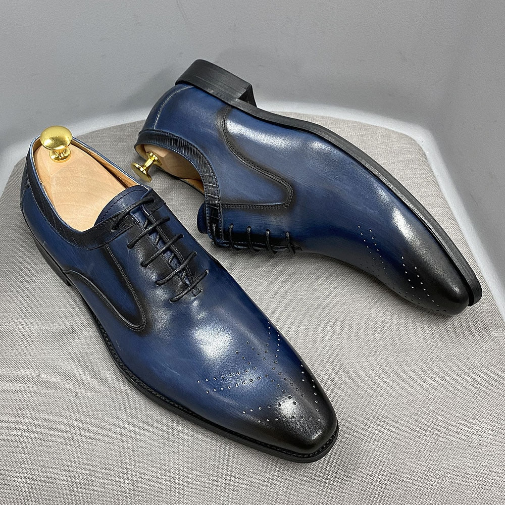 Genuine Leather Men Dress Shoes Handmade Office Business Wedding