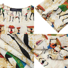 Women Summer Sundress ZANZEA Stylish Cartoon Print Maxi Dress Casual