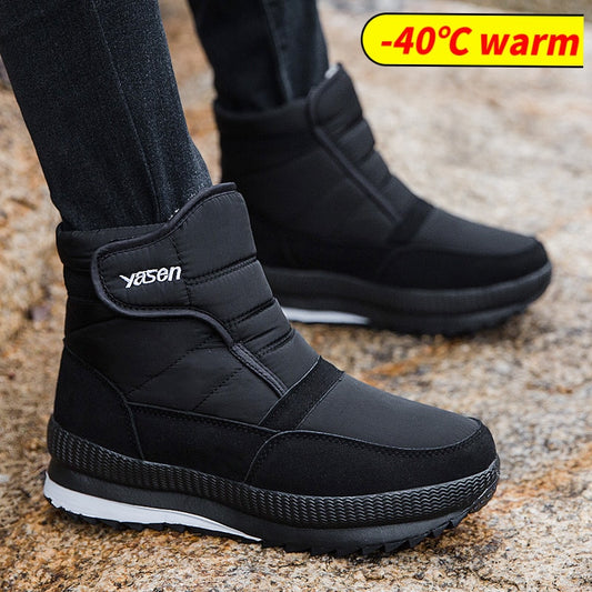 SNOW SHOES Men Boots Winter with Fur Warm Snow Boots Men Winter