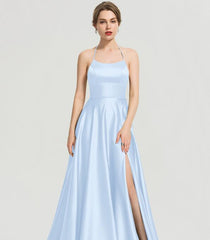 Evening wear Dresses: Long Prom Dresses Green Evening Dress Satin Prom Gowns