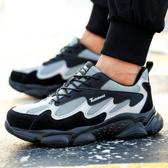 Safety Work Shoes Men Anti-Smashing Indestructible Steel Toe Cap