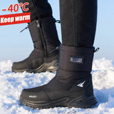 Winter High Boots for Man Outdoor Travel Snow Boots Zipper Non-slip Cotton
