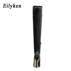 Winter Over The Knee Women Boots Stretch High Heel Slip on Shoes