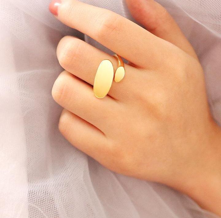 Fashion Gold color size 7 8 Perfume women finger Ring